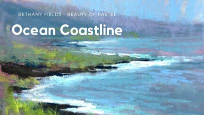 Painting a Beach Coastline Pastel Timelapse with Bethany Fields