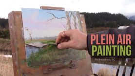 Paintng the Landscape with Trees in Pitt Meadows Plein Air