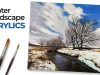 Landscape Painting with Acrylics Winter Scene