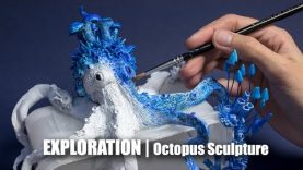 Exploration OCTOPUS Epoxy Clay Sculpture Time Lapse