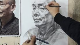 Realistic Pencil Drawing Portrait Old men