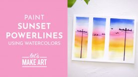 Sunset Power Lines Watercolor Tutorial with Sarah Cray