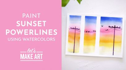 Sunset Power Lines Watercolor Tutorial with Sarah Cray