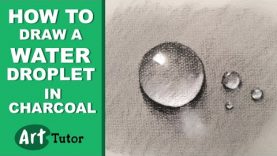 How to Draw Water Droplets in Charcoal
