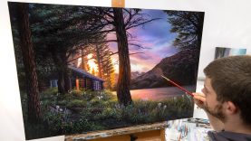 Landscape Painting Time lapse Blissful Solitude