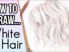 How to Draw White Hair in Colored Pencil Drawing Platinum Light Blonde Hair