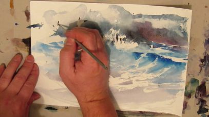 Marine paintings. Azure wave