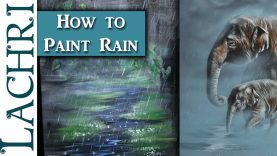 How to paint rain and fog Acrylic painting tips and techniques w Lachri