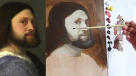 How to paint like Titian first glaze over grisaille 1of3