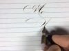 Real Time Pointed Pen Calligraphy Practice The Letter M