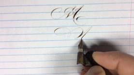 Real Time Pointed Pen Calligraphy Practice The Letter M