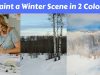 Paint a Watercolor Winter Landscape with Just 2 Colors