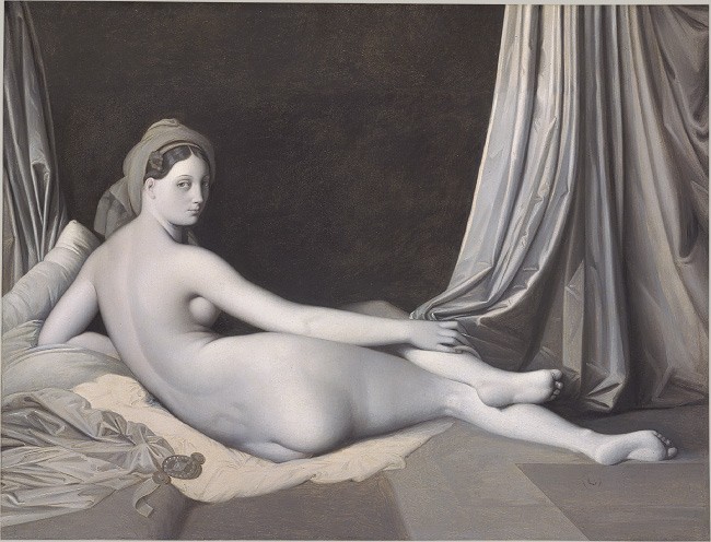 Ingres Odalisque in Grisaille