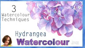 3 of my Favourite Watercolour Techniques Realistic Watercolour Hydrangea