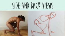 Beginner Figure Drawing 8 of 10 Poses viewed from the SIDE amp BACK