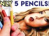 Drawing a Portrait with ONLY 5 Colored Pencils