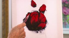 How to Paint a Red Rose in Oil with a Palette Knife in only 10 minutes
