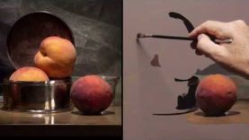 I Paint Three Peaches Painting Demo
