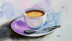 Still life painting Cup plate Drawing Watercolour