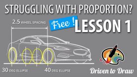 FREE LESSON DRAWING CARS IN PERSPECTIVE SETTING UP YOUR PROPORTIONS