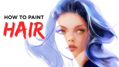 How To Paint Hair Digital Painting Tutorial