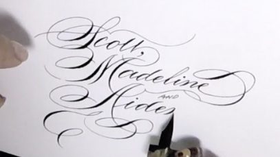 Writing names in calligraphy