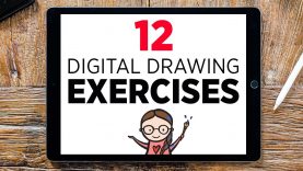 12 x DIGITAL DRAWING exercise Get better at digital drawing