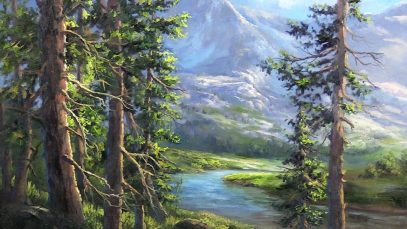 The Hidden Mountain Landscape Painting