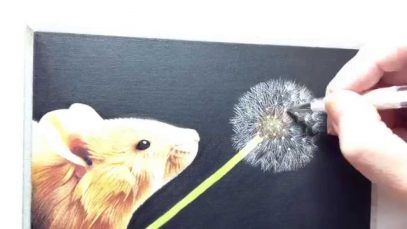 Speed drawing of Mouse and Dandelion