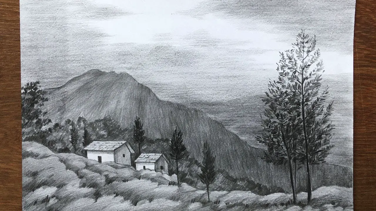 Easy Pencil Drawings for Beginners - Step-by-Step Scenery Sketch Tutorial-saigonsouth.com.vn