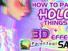 How To Paint Holographic 3D Effect on SAI Step by Step Tutorial