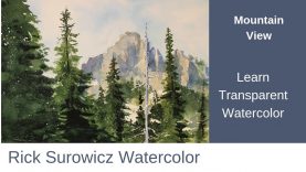 Watercolor Tutorial quotMountain Viewquot Narrated step by step
