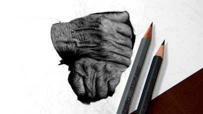 Drawing Hands Real Time Progress