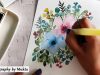 Loose Watercolor floral composition Watercolor Painting Ideas Flower Drawing Greeting Card