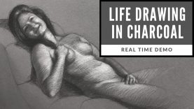 Real Time Figure Drawing Demo in Charcoal
