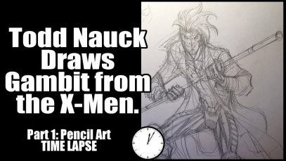 Todd Nauck draws Gambit. Part 1 Pencil Art