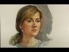 Watercolor painting Portrait Of Beautiful Girl