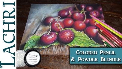 Colored Pencil Cherries Polychromos Powder Blender tips w Lachri