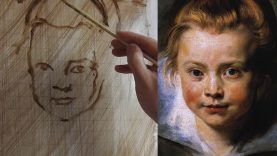 DRAWING a portrait painting after Rubens