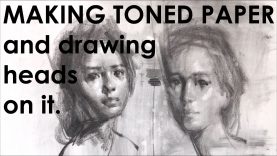 How to Make Toned Paper and Draw Head with 5 Value Scale
