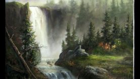 Oil painting Cascading Waterfall Paint with Kevin Hill