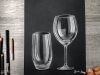 Simple Drawing Glass cup white pencil on black paper drawing pad