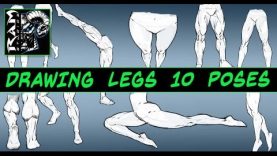 Drawing Leg Studies Male and Female 10 Different Poses