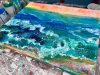 Acrylic Pour Painting Silent Oceanscape