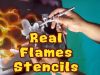 How to Airbrush Real Fire with Stencil Set by Mikes Brush