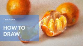 How to draw juicy fruit with soft pastels