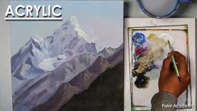 How to paint Mountains in Acrylic