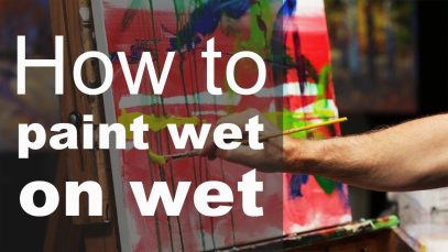 How to paint wet on wet with acrylic paint