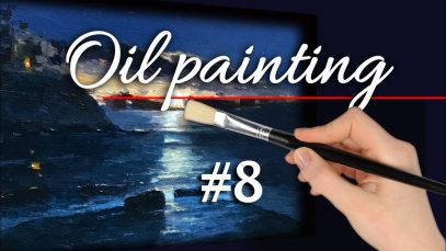 Landscape Oil Painting with Zufar. Part 1. OCEAN NOCTURNE