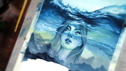 SPEED PAINTING WATERCOLOR amp POSTERCLOUR ILLUSTRATION FANSTASTICEDRAWING ERUDAart